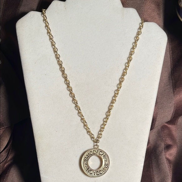Coach Gold Pendant Necklace - Picture 1 of 2